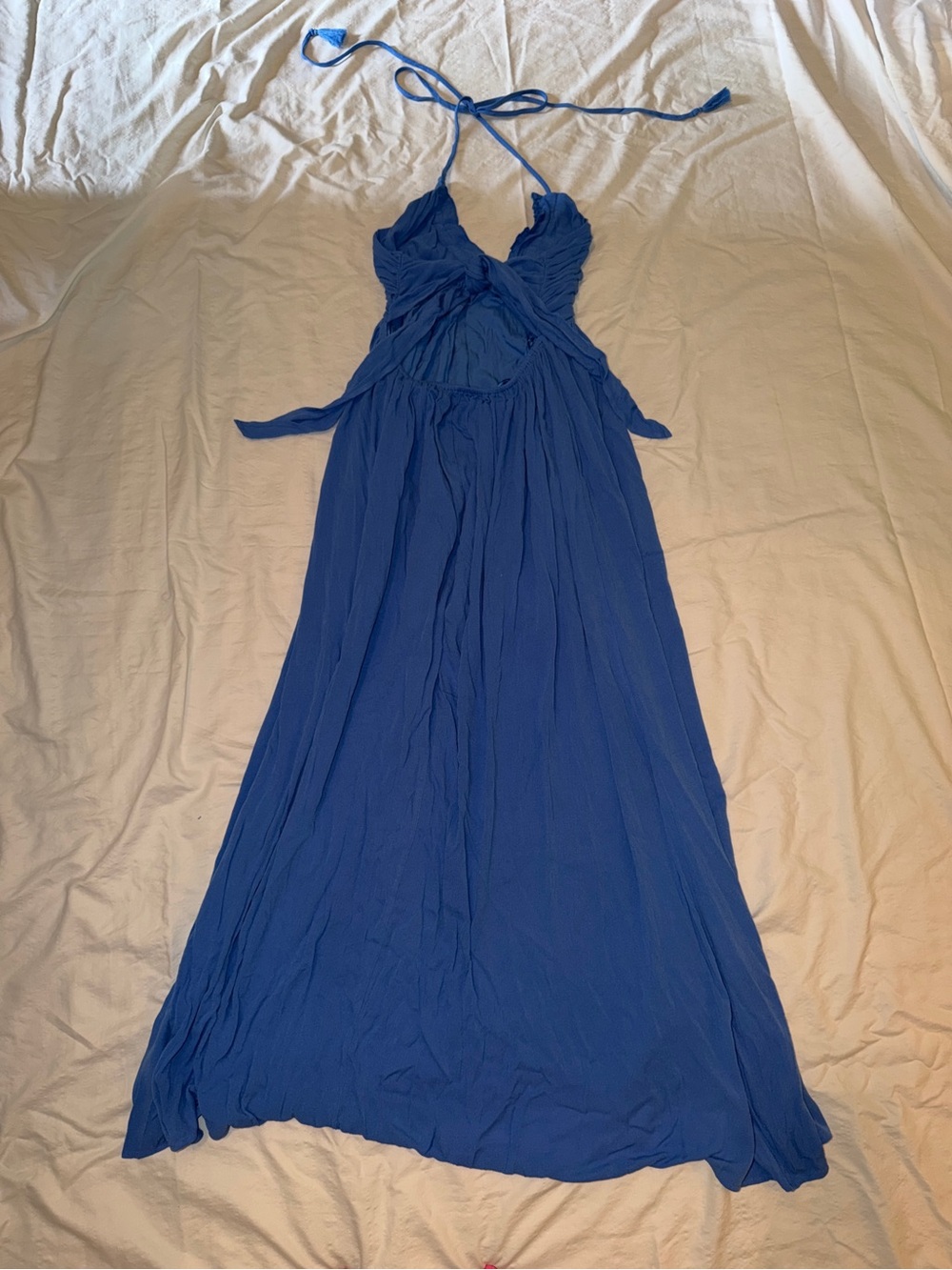 VICI Blue Halter Maxi Dress